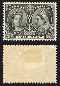 Canada SG121 1/2c Black 1897 Jubilee M/M Fresh Colour Cat 75 Pounds