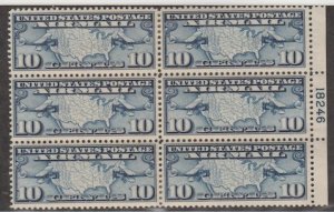 U.S. Scott #C7 Airmail Stamp - Mint Plate Block