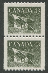 Canada #1395 Lithographic Forgery Pair