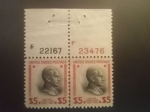 Sc# 834 MNH 1938 $5 Prexies (b)