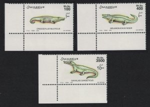 Somalia Crocodiles Corners 2000 MNH MI#839-841