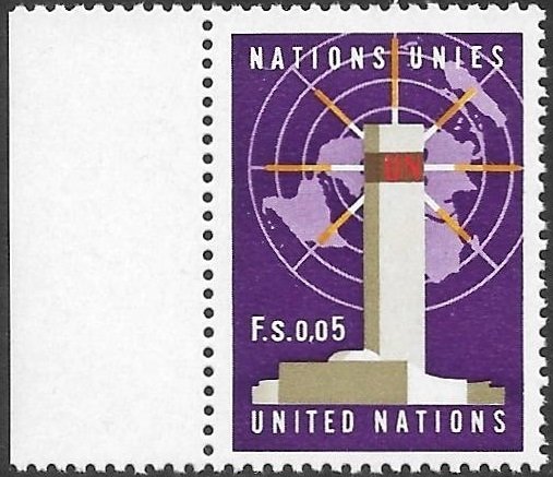 United Nations UN Geneva 1969 - Scott # 1 Mint NH. Ships Free With Another Item