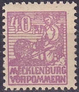 Mecklenburg-Vorpommern Mi#40YB F-VF Unused  Z212