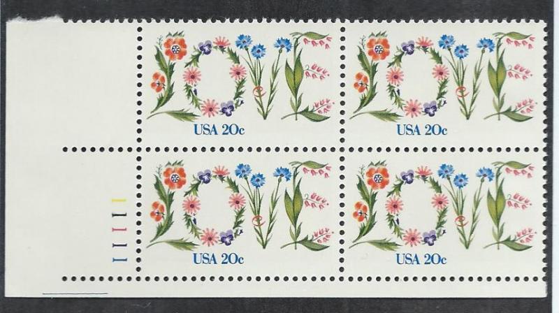 UNITED STATES SC# 1951 PL#11111 B/4 VF/MNH 1982