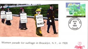 #2980 Women's Suffrage B Line FDC