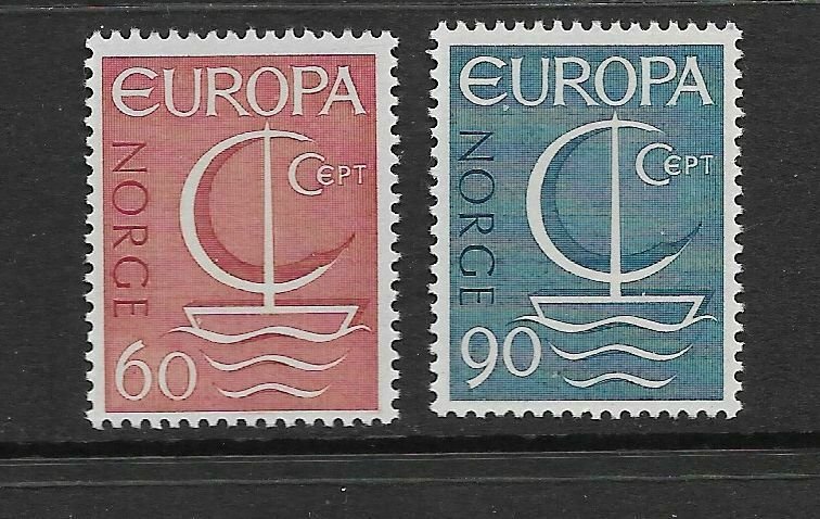 NORWAY - EUROPA 1966 - SCOTT 496 TO 497 - MNH