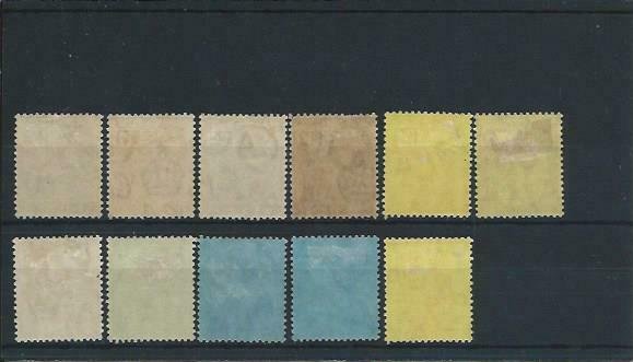 MONTSERRAT 1916-22 SET OF ELEVEN (1d VALUE MSCA) MM SG 49/59 CAT £130