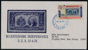 Haiti 696 on addressed FDC- Stamp on Stamp, Bicentennial