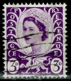 Great Britain, Region, Wales; 1958: Sc. # 1: Used Single Stamp