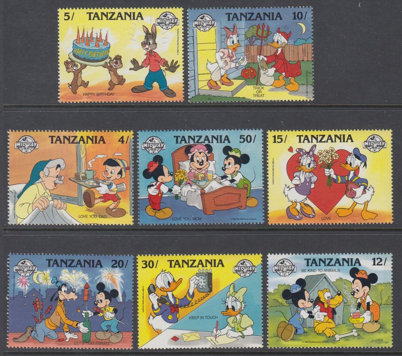 Tanzania 424-431 Disney's MNH VF