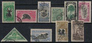 Liberia #163-9,71-2,5*/u  CV $6.30