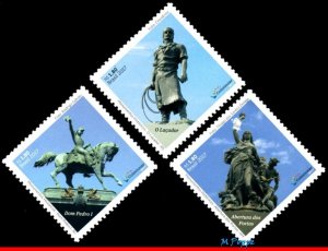 3356 BRAZIL 2017 HISTORICAL MONUMENTS, D. PEDRO I, EMPEROR, C-3701-03, SHEET MNH