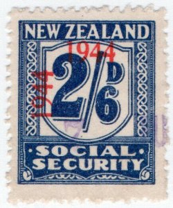 (I.B) New Zealand Revenue : Social Security 2/6d (1944)