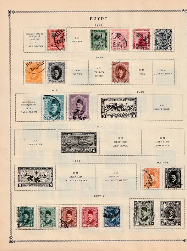 Egypt Collection - 6 Scans, All the stamps are in the scans.
