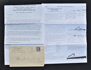 US Naval Cover USS Aeolus 1919 Rare Sailor's Mail US #530 USCS Letter