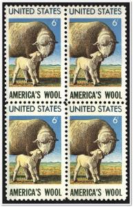 SC#1423 6¢ American Wool Industry Block of Four (1971) MNH