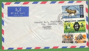 59529 - KENYA KUT - Postal History - AIRMAIL COVER to ITALY 1969 Fauna TEA