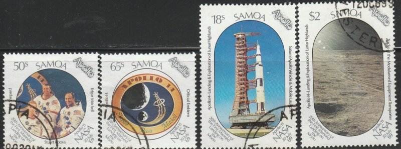 Samoa,  #760-763  Used  From 1989,  CV-$4.55