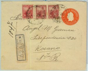 93777 - ARGENTINA - POSTAL HISTORY - Libertad Escudo perf 12 1/2 on Stationery