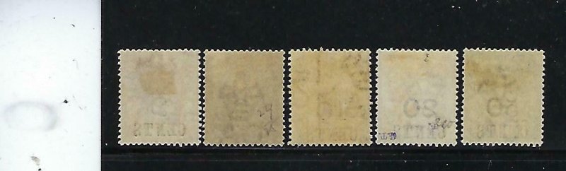 BRITISH HONDURAS SCOTT #28-36 188-91 SURCHARGES  - MINT LIGHT HINGED/HINGED