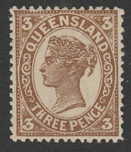 QUEENSLAND QV 3d SG240 fine mint - lightly hinged..........................A375