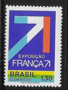 Brazil 1971 French Exhibition Sc 1197 MNH A3391