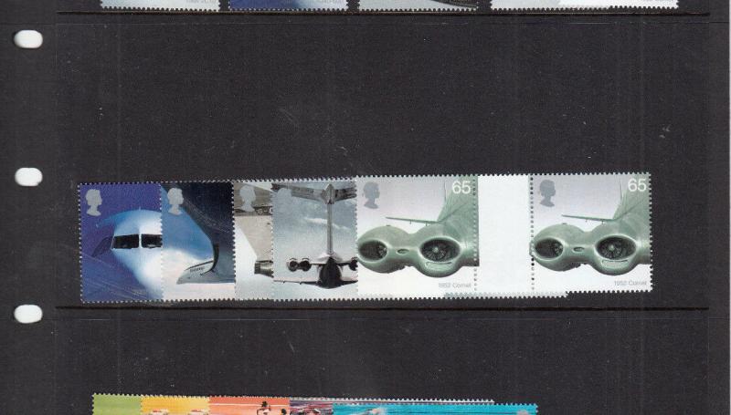 2002 AIRLINERS GUTTER PAIRS SG2284-SG2290  UMM/MNH BELOW FACE VALUE