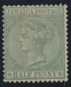 Jamaica SG 16 MLH  Yellow Green  SC# 16  wmk CA  see details