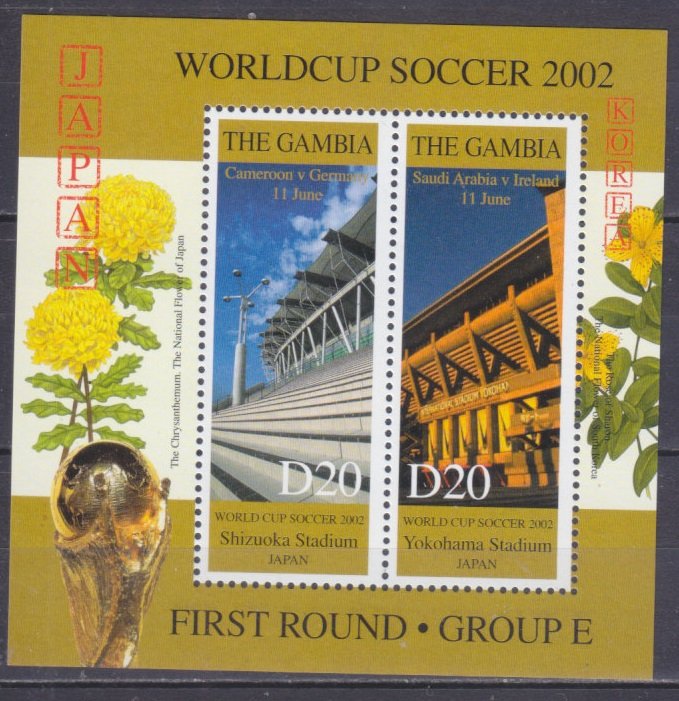 2002 Gambia 4759-4760/B612 2002 FIFA World Cup in Japan and Korea 6,40 €