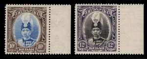 MOMEN: MALAYA KEDAH SG #60-61 1937 MINT OG NH £80++ LOT #68098*