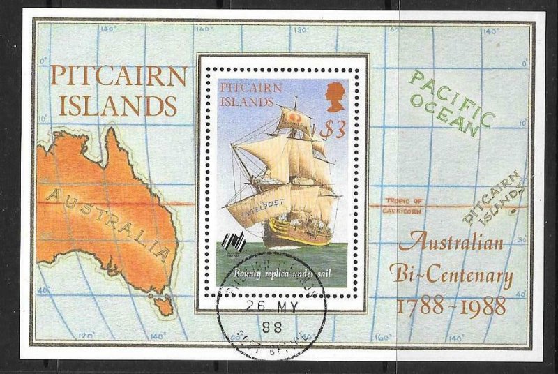 PITCAIRN ISLANDS SGMS314 1988 AUSTRALIAN BI-CENTENARY FINE USED