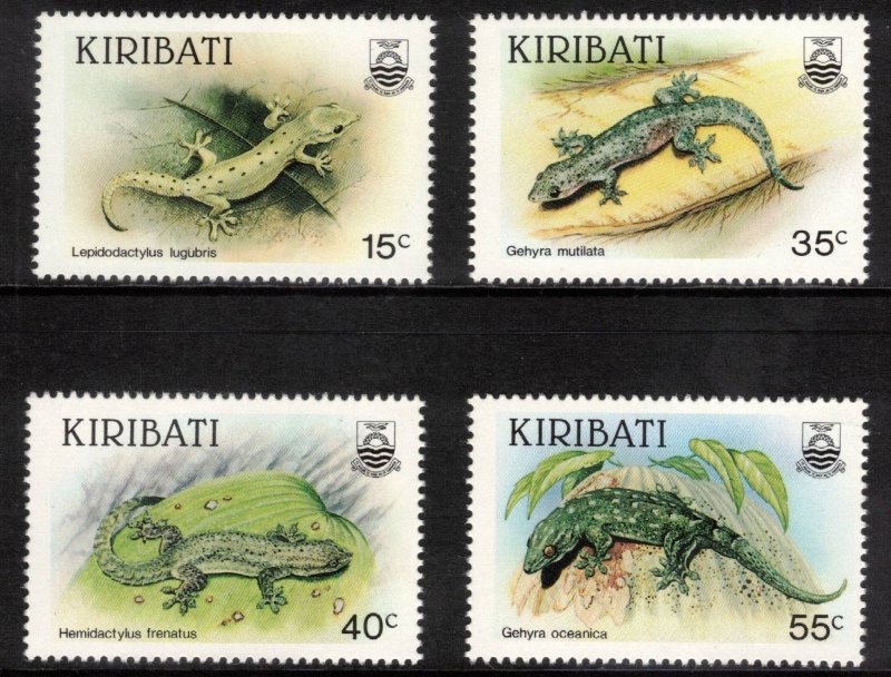 KIRIBATI 1986 Lizards; Scott 480-83; MNH