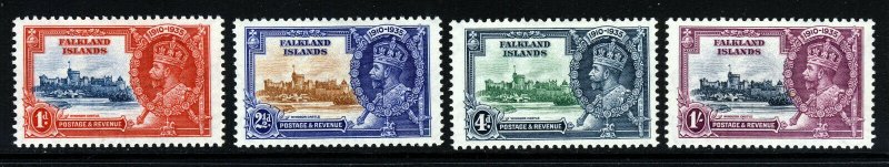 FALKLAND ISLANDS King George V 1935 The Silver Jubilee Set SG 139 to SG 142 MINT