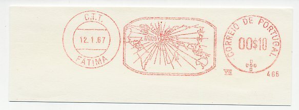 Meter cut Portugal 1967 Map