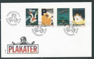 Denmark 947-50 1991 Posters set FDC