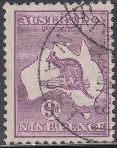 1932 AUSTRALIA Roo 9d VIOLET (SG#133) USED VF