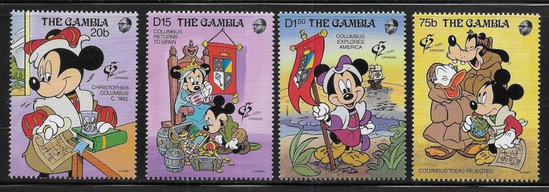 Gambia 1227-1231 Disney Grenada '92 MNH c.v. $14.15