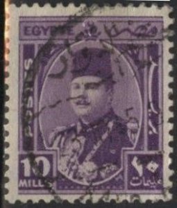 Egypt 247 (used) 10m King Farouk, dp vio (1944)