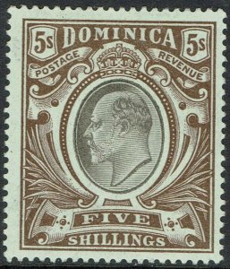 DOMINICA 1903 KEVII 5/- WMK  CROWN CC