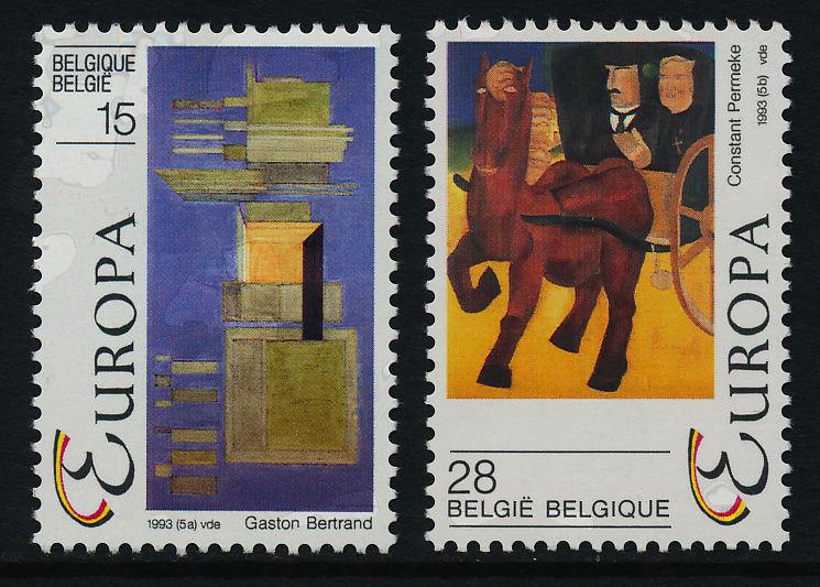 Belgium 1483-4 MNH EUROPA, Contemporary Art, Horse