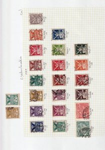 CZECHOSLOVAKIA Early Collection Used on Pages(Apx 130+Items) GOY529