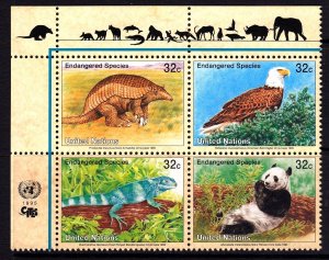 United Nations - NY 1994 Endangered Species Complete Mint MNH Set Block SC 642a