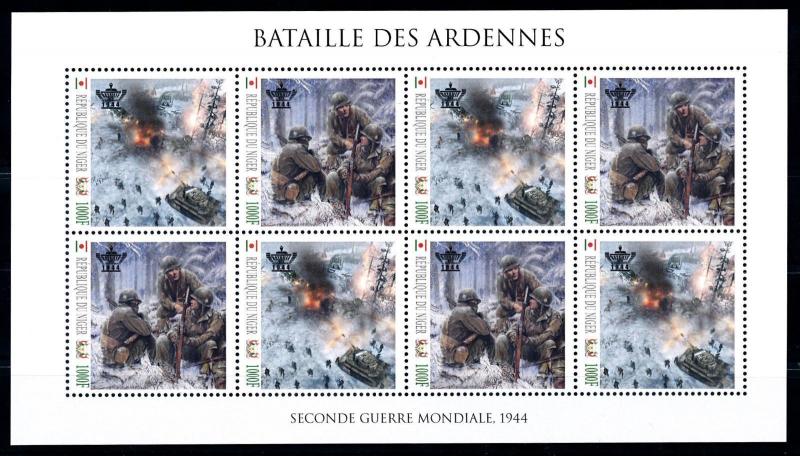 [91892] Niger  World War 2 Ardennes Offensive Sheet MNH