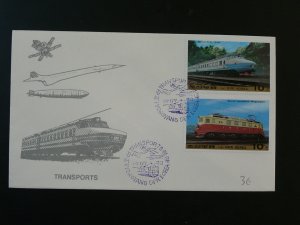 railroads trains FDC North Korea 1987