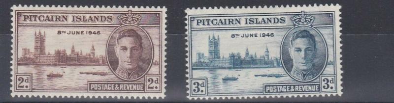 PITCAIRN ISLANDS 1946  VICTORY SET MH