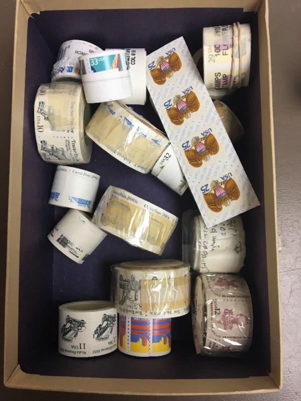 Complete Rolls Of Postage Stamps $500.00 Face Value. Catalogue Value Over $1000