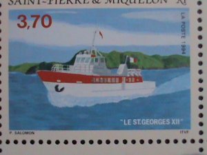 SAINT PIERRE & MIQUELON-1994-SC# 604 MODERN SHIPS MNH S/S- VERY FINE