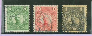 Sweden #70-72 Used Single (King)