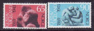 Norway-Sc#545-6- id9-unused NH set-Sculptures-1969-