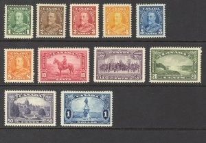 Canada Sc# 217-227 MH 1935 1c-$1 KGV Pictorial Issue